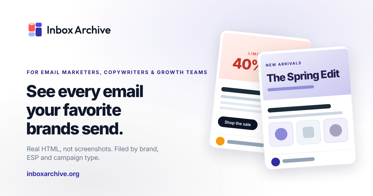 Inbox Archive · Email marketing examples & inspiration from real brands